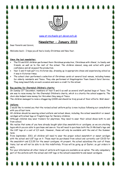 Newsletter - January 2013  www.st-michaels-pri.devon.sch.uk