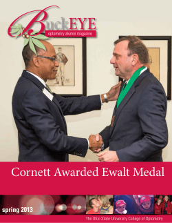 Cornett Awarded Ewalt Medal spring 2013