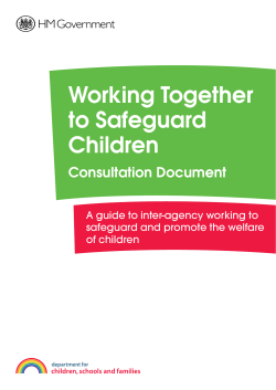 Working Together to Safeguard Children Consultation Document