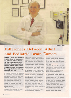l Differences Between Adult and Pediatric Brain