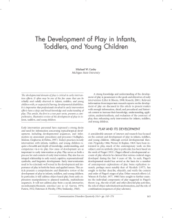 The Development of Play in Infants, Toddlers, and Young Children