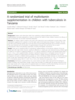 A randomized trial of multivitamin supplementation in children with tuberculosis in Tanzania