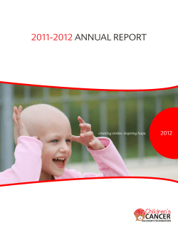 2011-2012 ANNUAL REPORT 2012 creating smiles. inspiring hope.
