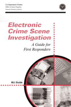 A Guide for First Responders NIJ Guide U.S. Department of Justice