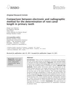 Comparison between electronic and radiographic length in primary teeth