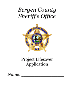 Bergen County  Project Lifesaver Application