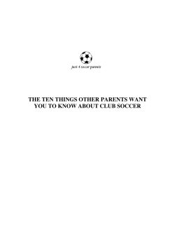 THE TEN THINGS OTHER PARENTS WANT