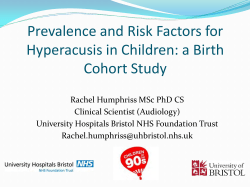 Prevalence and risk factors for hyperacusis in children: a birth cohort