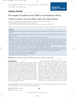 The impact of asthma and COPD in sub-Saharan Africa CLINICAL REVIEW