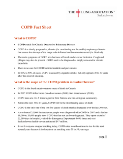 COPD Fact Sheet What is COPD?