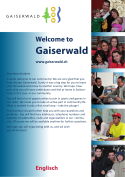 Gaiserwald Welcome to www.gaiserwald.ch