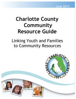 Charlotte County Community Resource Guide Linking Youth and Families