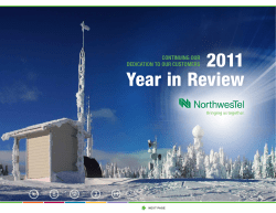 2011 Year in Review Continuing our dediCation to our Customers