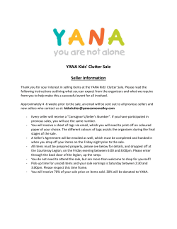 YANA Kids' Clutter Sale Seller Information