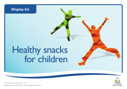 Healthy snacks for children Display kit Community Nutrition Unit