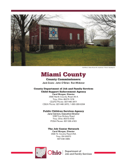 Miami County County Commissioners: County Department of Job and Family Services