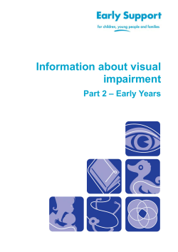 Information about visual impairment  Part 2 – Early Years