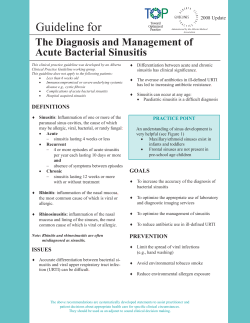 Guideline for The Diagnosis and Management of Acute Bacterial Sinusitis
