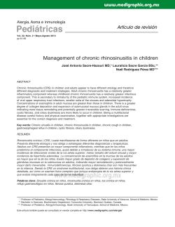 Management of chronic rhinosinusitis in children www.medigraphic.org.mx Artículo de revisión