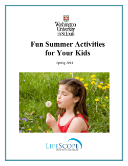 Fun Summer Activities for Your Kids  Spring 2014
