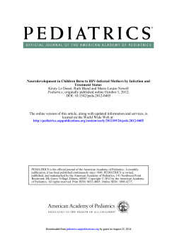 Kirsty Le Doaré, Ruth Bland and Marie-Louise Newell DOI: 10.1542/peds.2012-0405 Pediatrics