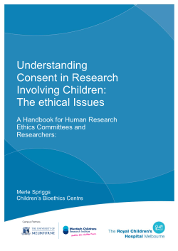 Understanding Consent in Research Involving Children: The ethical Issues