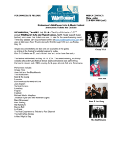 FOR IMMEDIATE RELEASE  MEDIA CONTACT: Mary Lester