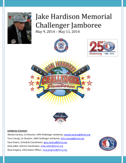 Jake Hardison Memorial Challenger Jamboree May 9, 2014 – May 11, 2014