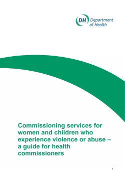 Commissioning services for women and children who experience violence or abuse –