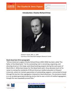 Introduction: Charles Richard Drew