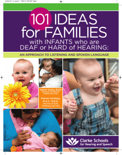 101 IDEAS for FAMILIES with INFANTS who are DEAF or HARD of HEARING: