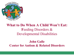 What to Do When A Child Won’t Eat: F Developmental Disabilities John Galle