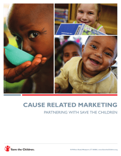 Cause related Marketing Partnering with Save the children en