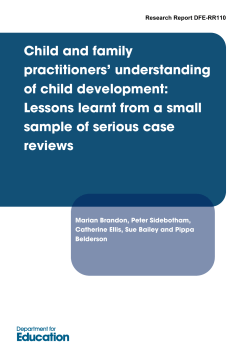Child and family practitioners’ understanding of child development: Lessons learnt from a small