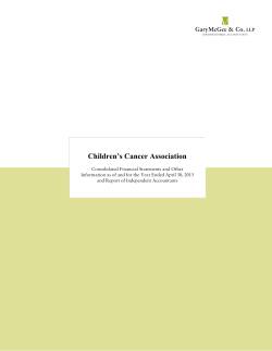 Children’s Cancer Association GaryMcGee &amp; Co.