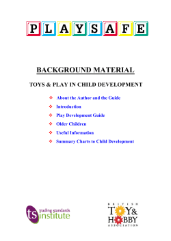 BACKGROUND MATERIAL  TOYS &amp; PLAY IN CHILD DEVELOPMENT