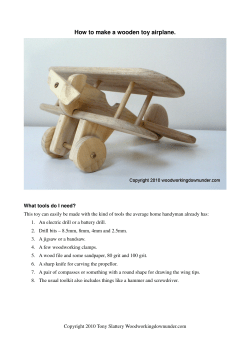 How to make a wooden toy airplane.