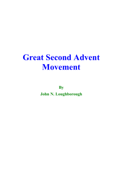 Great Second Advent Movement By John N. Loughborough