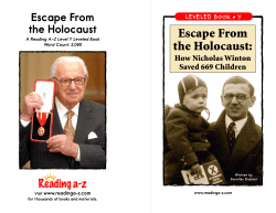 Escape From the Holocaust: the Holocaust How Nicholas Winton