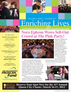 Enriching Lives Nora Ephron Wows Sell-Out Crowd at The Pink Party!