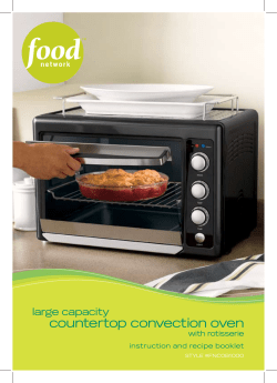 countertop convection oven large capacity with rotisserie instruction and recipe booklet