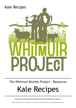 Kale Recipes The Whitmuir Biochar Project - Resources