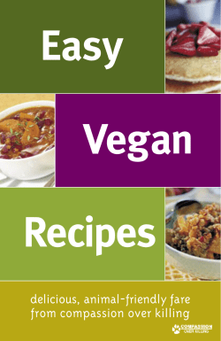 Easy Vegan Recipes delicious, animal-friendly fare