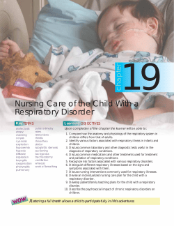 19 Nursing Care of the Child With a Respiratory Disorder chapter