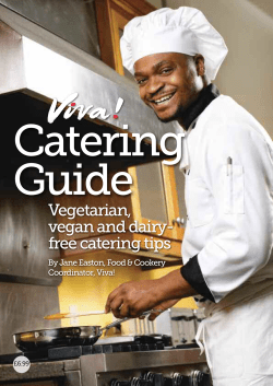 Catering Guide Vegetarian, vegan and dairy-