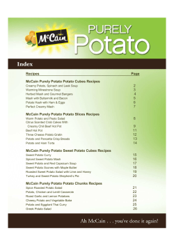 Index Recipes Page McCain Purely Potato Potato Cubes Recipes