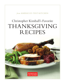 ThanKsgiving ReCipes Christopher Kimball’s Favorite from