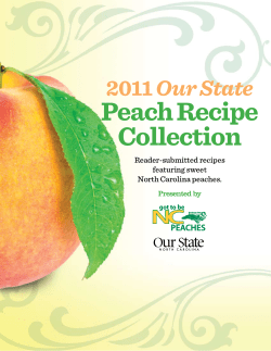 Peach Recipe Collection Our State Reader-submitted recipes