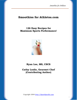 Smoothies for Athletes.com