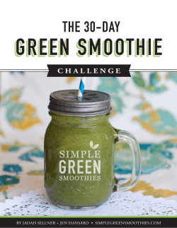 GREEN SMOOTHIE THE 30-DAY